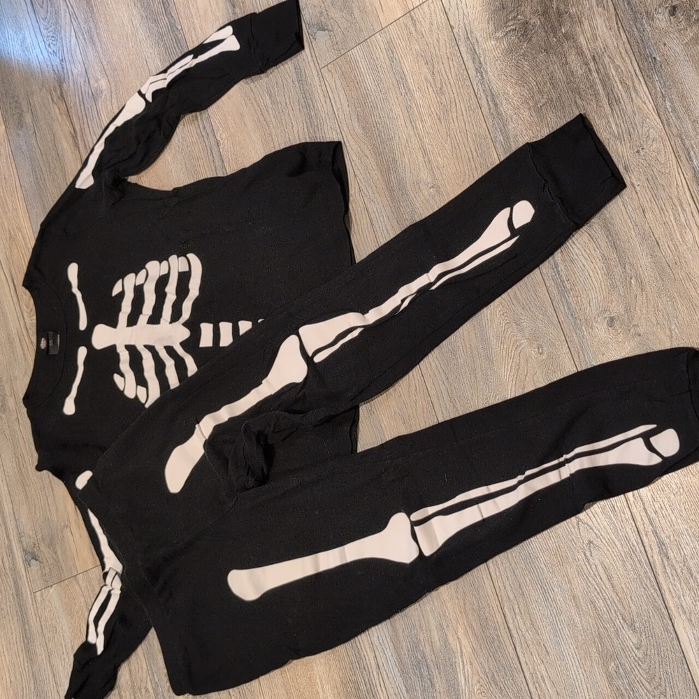 Hyde and Eek! Skeleton Print Black Sleepwear